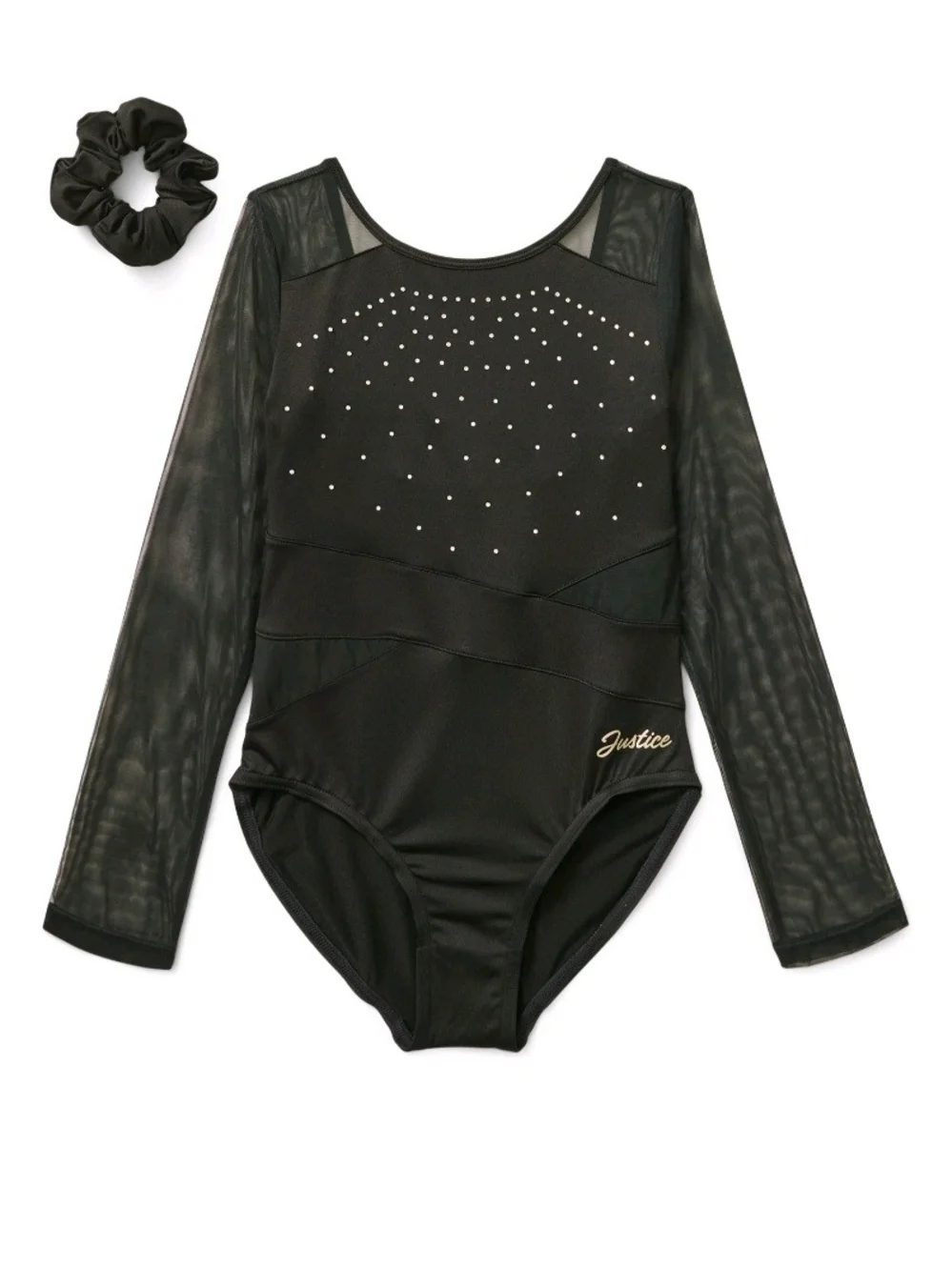 NWT Justice Long Sleeve Rhinestone Leotard Set Multisize Avail XS 5/6 & LG 12/14